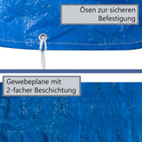 Poolabdeckung rechteckig für Frame Pool 300x200cm - mit Fixierseilen - 110g/qm PE - Wasserdicht - UV-stabil Poolabdeckplane Stahlrahmenpool Cover Swimmingpool Poolzubehör Planschbecken