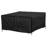 Schutzhülle für Rattan Gartenlounge - 200 x 160 x 80 cm - schwarz - 600D Polyester wasserdicht - Abdeckung Gartenmöbel