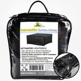 Schutzhülle für Rattan Gartenlounge - 200 x 160 x 80 cm - schwarz - 600D Polyester wasserdicht - Abdeckung Gartenmöbel
