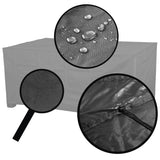 Schutzhülle für rechteckigen Gartentisch - 170 x 100 x 71 - schwarz - 600D Polyester wasserdicht - Abdeckung Tisch