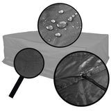Schutzhülle für Loungemöbel - 240 x 200 x 95 cm - schwarz - 600D Polyester - wasserdicht Abdeckung Gartenmöbel Sitzgruppe