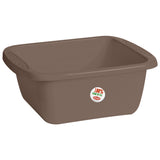 2x Schüssel 10 Liter rechteckig 39x34x15 cm Braun - Universal Haushaltsschüssel Waschschüssel Küchenschüssel Spülschüssel Kunststoff Fußbad Pflege - nestbar