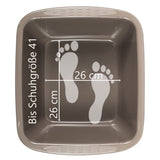 Schüssel 10 Liter rechteckig 39x34x15 cm Braun - Universal Haushaltsschüssel Waschschüssel Küchenschüssel Spülschüssel Kunststoff Fußbad Pflege - nestbar