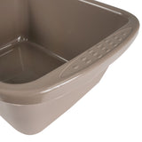 Schüssel 10 Liter rechteckig 39x34x15 cm Braun - Universal Haushaltsschüssel Waschschüssel Küchenschüssel Spülschüssel Kunststoff Fußbad Pflege - nestbar