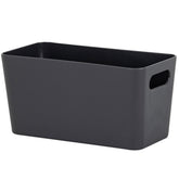 Ordnungsbox - 20x10x10 cm - ANTHRAZIT Lederoptik - Ordnungskorb - Regalorganizer Wandregal