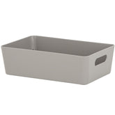 Ordnungsbox - TAUPE Lederoptik - 20x12,5x6cm - 1,2 Liter - Ordnungskorb - Schubladenorganizer Organizerbox Ordnungssystem
