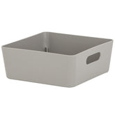 Ordnungsbox - TAUPE Lederoptik - 15x15x6 cm - 1 Liter - Ordnungskorb - Regalorganizer Ordnungskorb - Organizerbox - Ordnungssystem
