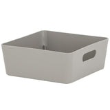 Ordnungsbox - TAUPE Lederoptik - 15x15x6 cm - 1 Liter - Ordnungskorb - Regalorganizer Ordnungskorb - Organizerbox - Ordnungssystem