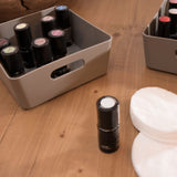 Ordnungsbox - TAUPE Lederoptik - 15x15x6 cm - 1 Liter - Ordnungskorb - Regalorganizer Ordnungskorb - Organizerbox - Ordnungssystem