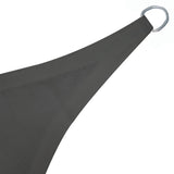 Sonnensegel 3 m dreieckig - grau - Sonnenschutz atmungsaktiv - UV-Schutz Garten Terasse Camping