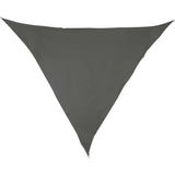 Sonnensegel 5 m dreieckig - grau - Sonnenschutz atmungsaktiv - UV-Schutz Garten Terasse Camping