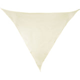 Sonnensegel 3 m dreieckig - creme - Sonnenschutz atmungsaktiv - UV-Schutz Garten Terasse Camping