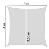 Sonnensegel 4x4 quadratisch - sandfarben - Sonnenschutz atmungsaktiv - UV-Schutz Garten Terasse Camping