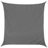 Sonnensegel 4x4 quadratisch - grau - Sonnenschutz wasserabweisend - UV-Schutz Garten Terasse Camping