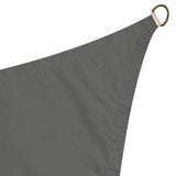 Sonnensegel 3 m dreieckig - grau - Sonnenschutz wasserabweisend - UV-Schutz Garten Terasse Camping