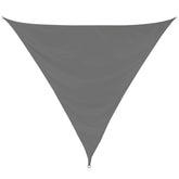 Sonnensegel 5 m dreieckig - grau - Sonnenschutz wasserabweisend - UV-Schutz Garten Terasse Camping