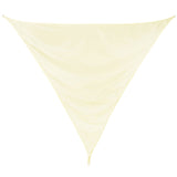Sonnensegel 5 m dreieckig - creme - Sonnenschutz wasserabweisend - UV-Schutz Garten Terasse Camping