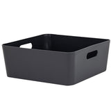 Ordnungsbox - Lederoptik - 30x30x12 cm - Ordnungskorb - Regalorganizer Wandregal