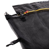 Trampolin Außen-Sicherheitsnetz für 8-Stangen-Trampoline OHNE STANGEN - mit Reißverschlußöffnung am Pfosten - schwarz - Ersatzteil