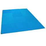 Poolunterlegmatte blau 50x5x0,5 cm - mit Rand EVA - Stecksystem Puzzelmatte Fitness Sportmatte Trainingsmatte