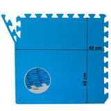 Poolunterlegmatte blau 50x5x0,5 cm - mit Rand EVA - Stecksystem Puzzelmatte Fitness Sportmatte Trainingsmatte