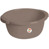 2x Schüssel 9 Liter rund D-35x15 cm Braun - Haushaltsschüssel Waschschüssel Universal Küchenschüssel Spülschüssel Kunststoff Fußbad Pflege - nestbar