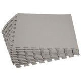 Bodenmatte Grau 50x50x0,5 cm - mit Rand - EVA - Poolmatte Pool Unterlage Fitness Sportmatte