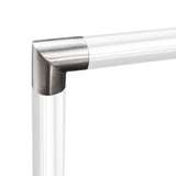 Edelstahl Eckbogen für 42,4 mm Rohre - V2A Fitting für Geländer Handlauf Balkon Verbindung gebürstet