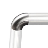 Edelstahl Rundbogen für 42,4 mm Rohre - V2A Fitting für Geländer Handlauf Balkon Verbindung gebürstet