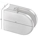 16x Edelstahl Glashalter halbrund für 6 mm Glas - Glasklemme rund für Rundrohre Geländer Sicherung