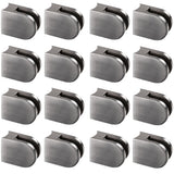 16x Edelstahl Glashalter halbrund für 6 mm Glas - Glasklemme rund für Rundrohre Geländer Sicherung