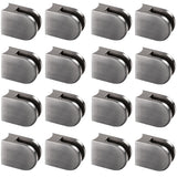 16x Edelstahl Glashalter halbrund für 10 mm Glas - Glasklemme rund für Rundrohre Geländer Sicherung