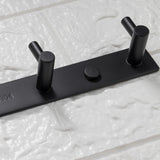 Hakenleiste mit 6 Pin-Haken - Edelstahl Garderobe - Wandhaken zum Bohren Silber