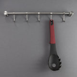 Hakenleiste mit 5 flexiblen Haken - Edelstahl Garderobe - Wandhaken zum Bohren Silber