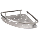 Edelstahl Duschablage - Badezimmer Eckregal Duschkorb Badewanne - Wandregal silber - zum Bohren