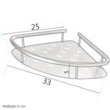 Edelstahl Duschablage - Badezimmer Eckregal Duschkorb Badewanne - Wandregal silber - zum Bohren