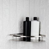 Edelstahl Duschablage - Badezimmer Eckregal Duschkorb Badewanne - Wandregal silber - zum Bohren