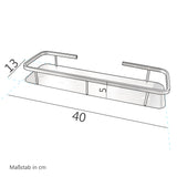 Edelstahl Duschablage - Badezimmer Regal Duschkorb Badewanne silber - zum Bohren - Wandregal