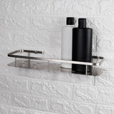 Edelstahl Duschablage - Badezimmer Regal Duschkorb Badewanne silber - zum Bohren - Wandregal