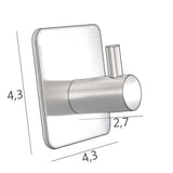 2x Wandhaken - 3M selbstklebend - Edelstahl Haken - Handtuchhaken ohne Bohren Wandhalterung universal Huthaken Klebehaken