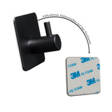 2 Stück Wandhaken - schwarz - 3M selbstklebend - Edelstahl Haken - Handtuchhaken ohne Bohren