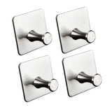 4x Wandhaken - 3M selbstklebend - Edelstahl Haken - Handtuchhaken ohne Bohren Wandhalterung universal Huthaken Klebehaken