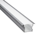 Aluminium Profil für LED - Stripes - 1 m lang - 25x14 mm - Aufputzprofil mit Abdeckung und Endkappe