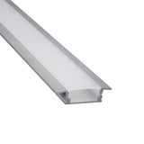Aluminium Profil für LED - Stripes - 1 m lang - 25x7mm - Aufputzprofil mit Abdeckung und Endkappe