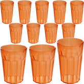 Camping Glas Set - 250 / 450 / 630 ml - Wasserglas - bunt - Party Trinkglas Kunststoff Gläser Sets