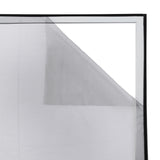 Fliegengitter für Fenster - 130x150 - mit Klettband Mücken Vorhang Insektenschutz schwarz - ohne Bohren