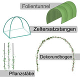 Fiberglas Zeltstange Ø 11 mm - 775 cm aus 9 Segmenten - mit Gummizug und Einfädelhilfe Zeltgestänge Zeltstangen - Ersatzstangen für Zelte | Kürzbar - Biegeradius 120 cm