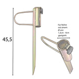Erdspieß Sonnenschirmhalter 46 cm lang - Stahl Anker - Rasendorn Bodenanker für Schirme, Wäschespinne, Zaunpfosten