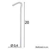 Heringe Zelthering 20 cm lang Felsnagel Steinnagel Erdnagel Stahl Nagel Zeltnagel Zeltpflock Bodennagel Erdspieß