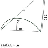 Pflanzenstütze halbrund - Ø38 x 115 cm - Blumenhalter Stütze Blumen Stauden Büsche grün